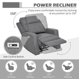 Wise Galleria Reclining Chair in grey fabric with adjustable reclining positions for comfort