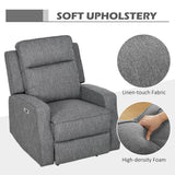 Wise Galleria Reclining Chair with soft linen-touch fabric and high-density foam for comfort