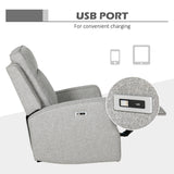 Wise Galleria Reclining Chair in grey with USB port for convenient charging