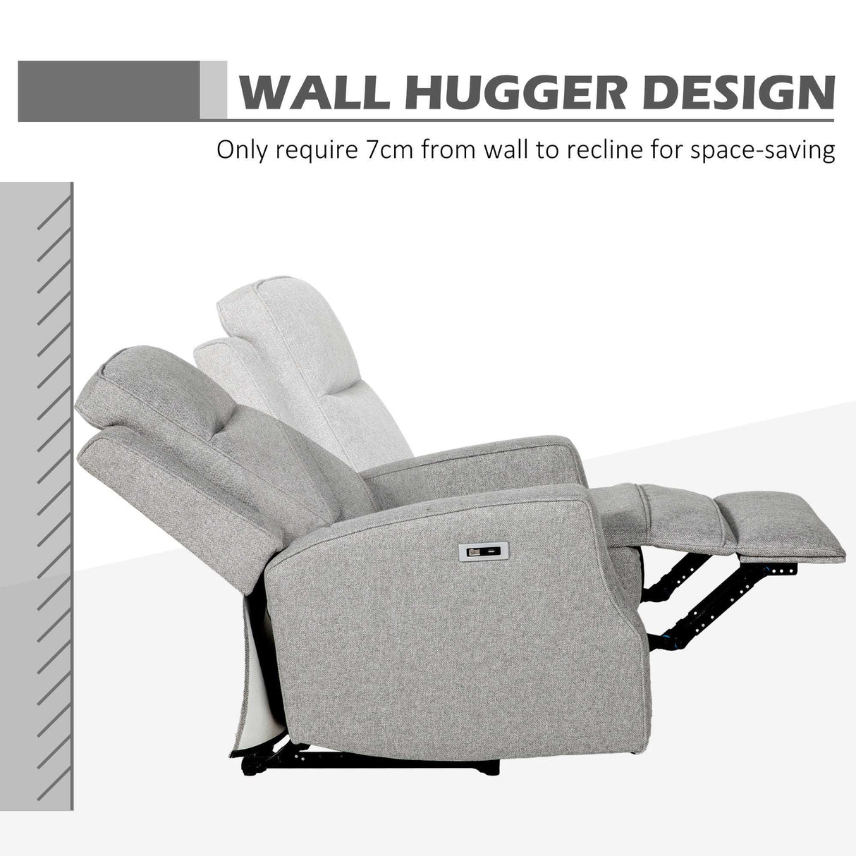 Wise Galleria Reclining Chair with wall hugger design, requires only 7cm from wall to recline
