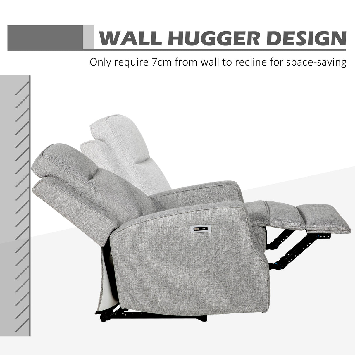 Wise Galleria Reclining Chair with wall hugger design, requires only 7cm from wall to recline