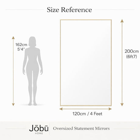 Rectangle Mirror by Jobu Home with oversized design for making a statement in any room