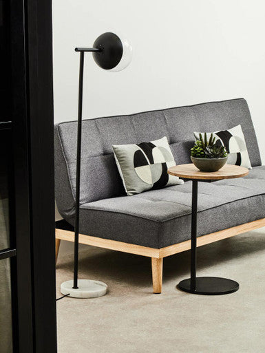 Orsina Rectangular Cushions in Black and White Pattern on Modern Sofa for Stylish Living Room Decor
