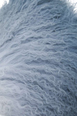Orsina Rectangular Cushion in Soft Blue with Luxurious Fluffy Texture for Comfort and Style