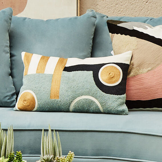 Orsina Rectangular Cushion with Colourful Geometric Pattern for Stylish Home Decor