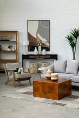 Orsina Rectangular Cushion in a stylish living room with modern decor and natural elements