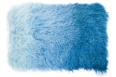 Orsina Rectangular Cushion in gradient blue hues with fluffy texture for stylish home decor