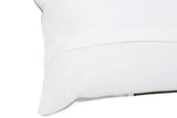 Orsina Rectangular Cushion in soft white fabric with elegant stitching detail