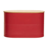 Orsina Stylish Red Bread Bin with Bamboo Lid Orsina