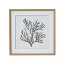 Reef Coral Art Mounted In Beaded Frame BROWN GLASS Shades 4 Seasons