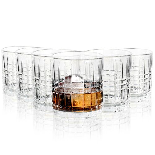 Vinsani Crystal Cut Whisky Glasses - Set of 6 Regal Vinsani