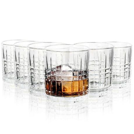 Vinsani Crystal Cut Whisky Glasses - Set of 6 Regal Vinsani