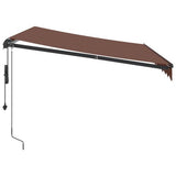 vidaXL Automatic Retractable Awning Burgundy 300x250 cm vidaXL
