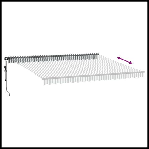 vidaXL Automatic Retractable Awning Burgundy 300x250 cm vidaXL