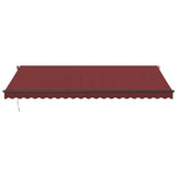 vidaXL Automatic Retractable Awning Burgundy 300x250 cm vidaXL