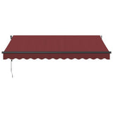 vidaXL Automatic Retractable Awning Burgundy 300x250 cm vidaXL