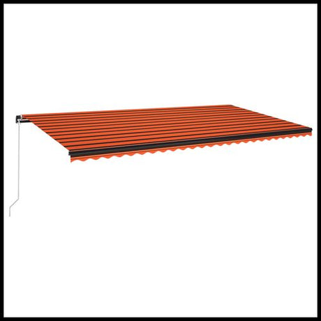 vidaXL Manual Retractable Awning with LEDs Burgundy 400x300 cm vidaXL