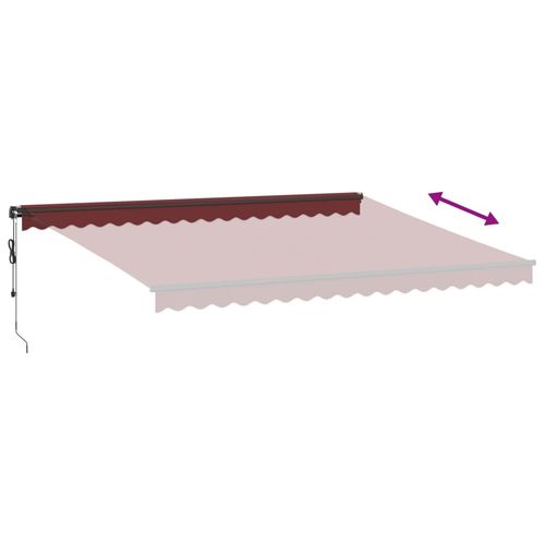 vidaXL Automatic Retractable Awning Burgundy 300x250 cm vidaXL