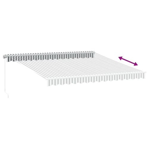 vidaXL Manual Retractable Awning Anthracite&White 400x300 cm vidaXL