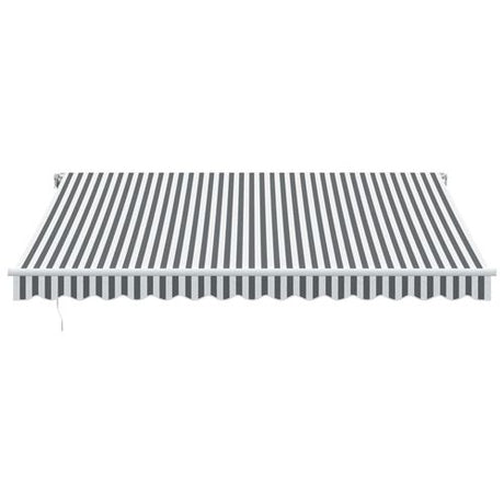 vidaXL Manual Retractable Awning Anthracite&White 400x300 cm vidaXL