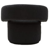 Oliveto Black Boucle Fabric Revolving Armchair Orsina