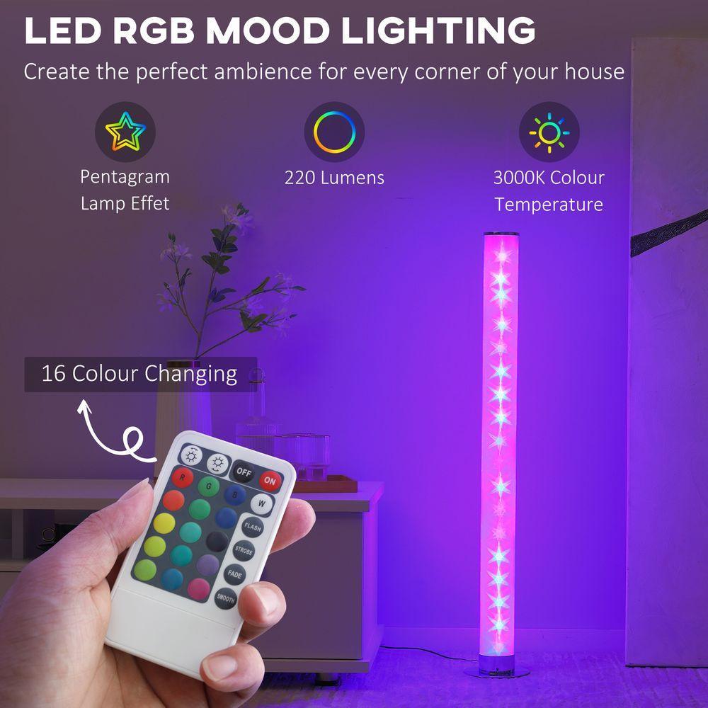 RGB Floor Lamps LED Corner Lamp with Remote Control Mood Lighting HOMCOM Unbranded