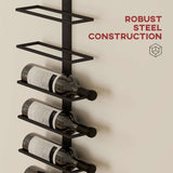 Wise Galleria Wine Rack with robust steel construction for stylish wine display and easy access