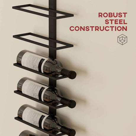 Wise Galleria Wine Rack with robust steel construction for stylish wine display and easy access