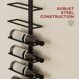 Wise Galleria Wine Rack with robust steel construction for stylish wine display and easy access