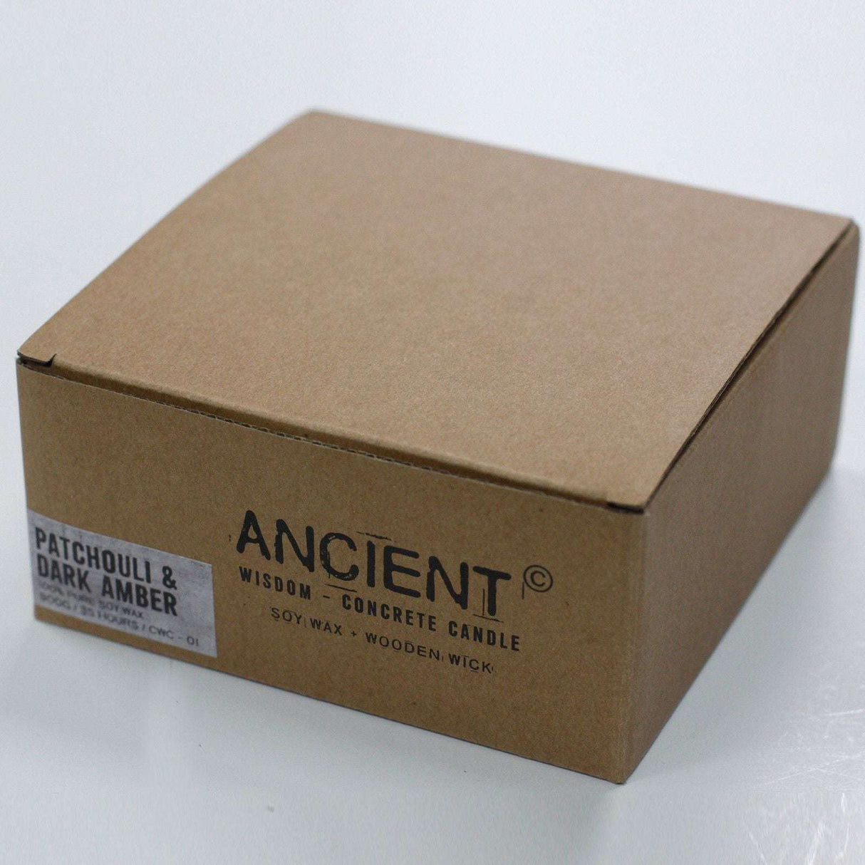 Large Round Candle Box - Patchouli & Dark Amber AW-Dropship