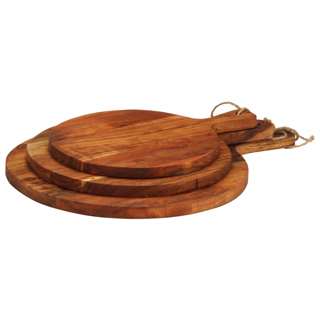 vidaXL Chopping Board 3pcs Solid Wood Acacia vidaXL