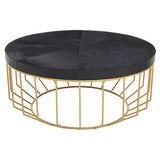 Kensington Townhouse Hair On Hide Round Coffee Table Orsina