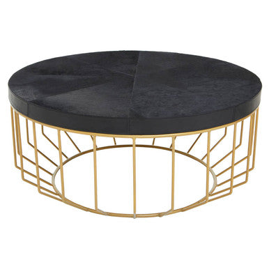 Kensington Townhouse Hair On Hide Round Coffee Table Orsina