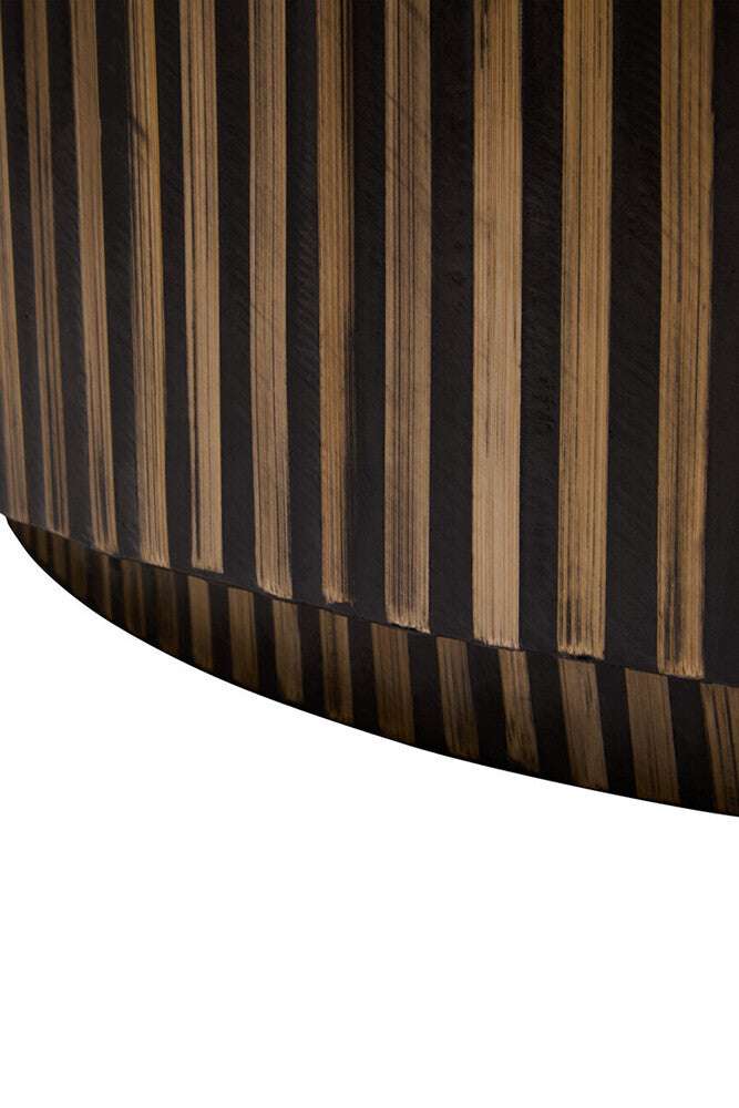 Bambusa Bamboo Inlay Round Coffee Table Orsina