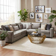 Ackley Gold Round Coffee Table with Black Glass Orsina