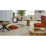 Merlin Mango Wooden Round Coffee Table Spider Legs Verty Furniture