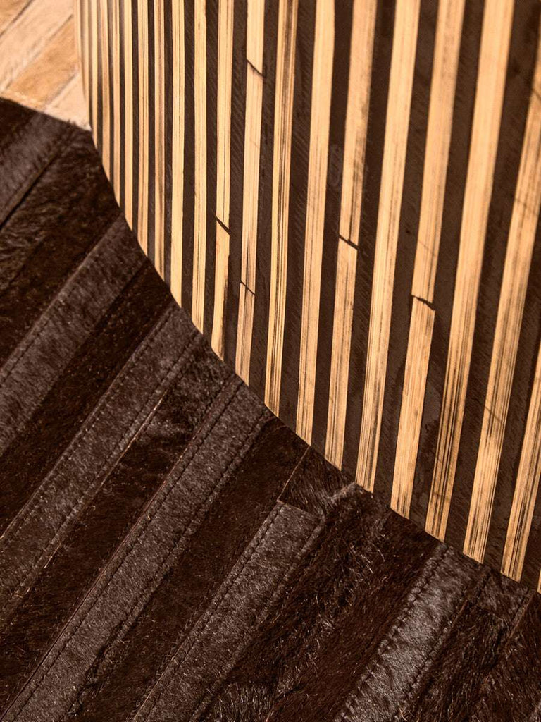 Bambusa Bamboo Inlay Round Coffee Table Orsina