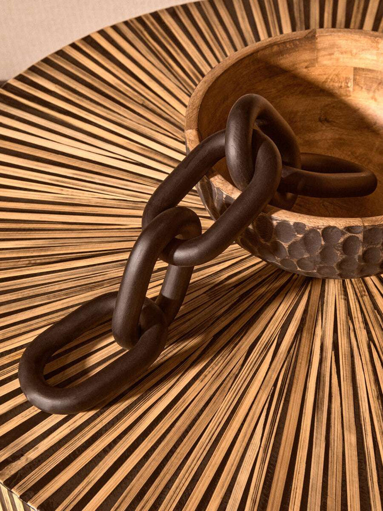 Bambusa Bamboo Inlay Round Coffee Table Orsina