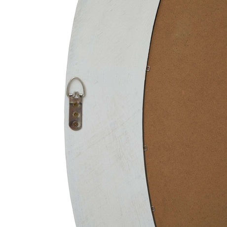 Washed Wood Large Round Framed Mirror Shades 4 Seasons