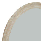 Washed Wood Large Round Framed Mirror Shades 4 Seasons