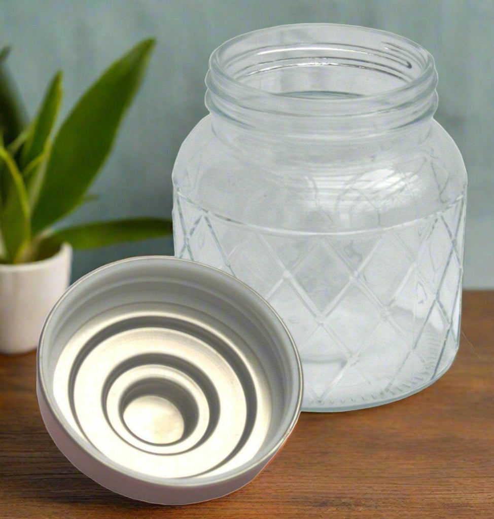 Round Glass Jar With Copper Lid - 5.5 Inch Geko Products