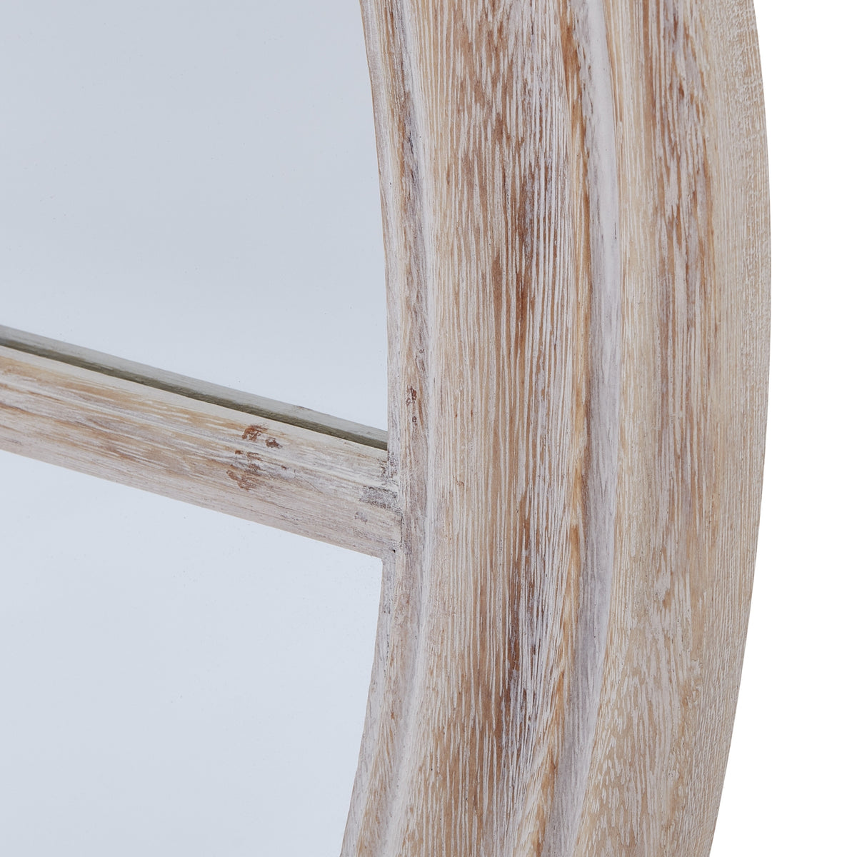 Shades 4 Seasons Round Mirror with a beautiful wooden frame for stylish wall décor