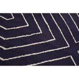 Orsina Round Rug in Navy with Geometric Pattern for Stylish Home Decor
