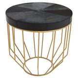 Kensington Townhouse Hair On Hide Round Side Table Orsina