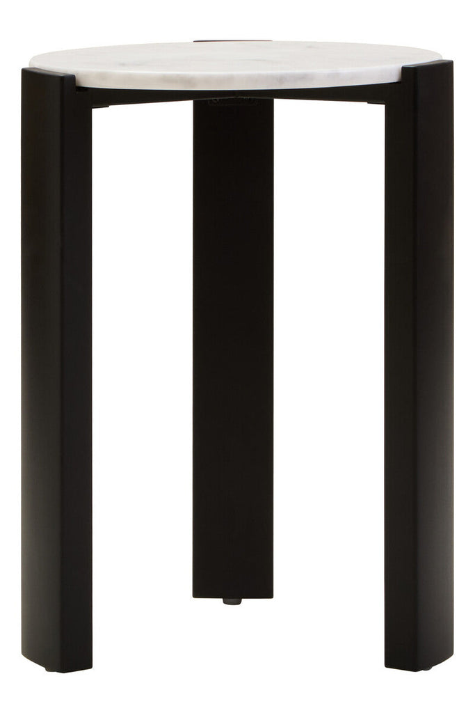 Palermo White Marble Top Round Side Table Orsina