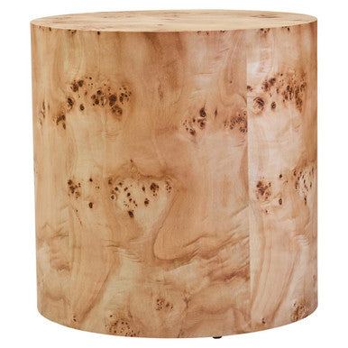 Mota Burl Wood Design Round Side Table Orsina
