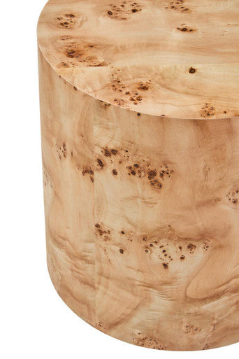 Mota Burl Wood Design Round Side Table Orsina