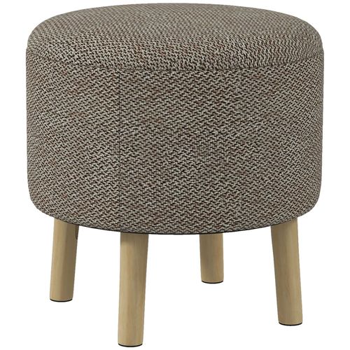 HOMCOM Storage Ottoman, Round Stool Chair with Cushioned Top, Hidden Space HOMCOM
