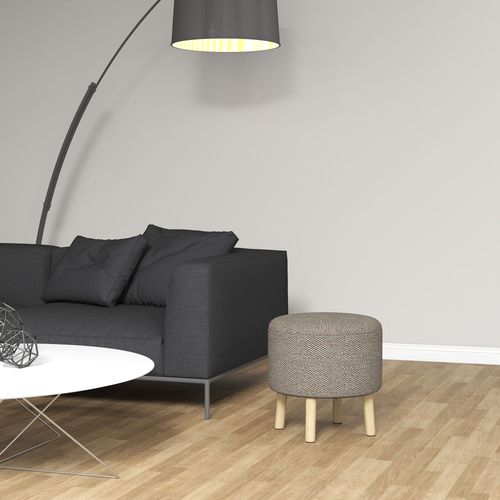 HOMCOM Storage Ottoman, Round Stool Chair with Cushioned Top, Hidden Space HOMCOM