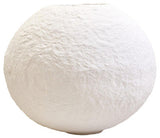 Orsina Round Vase in textured white finish for elegant home decor and floral arrangements